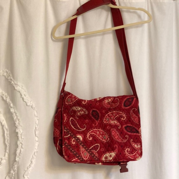 Vera Bradley Bags Retired Mesa Red Pattern Vera Bradley Messenger Bag Poshmark